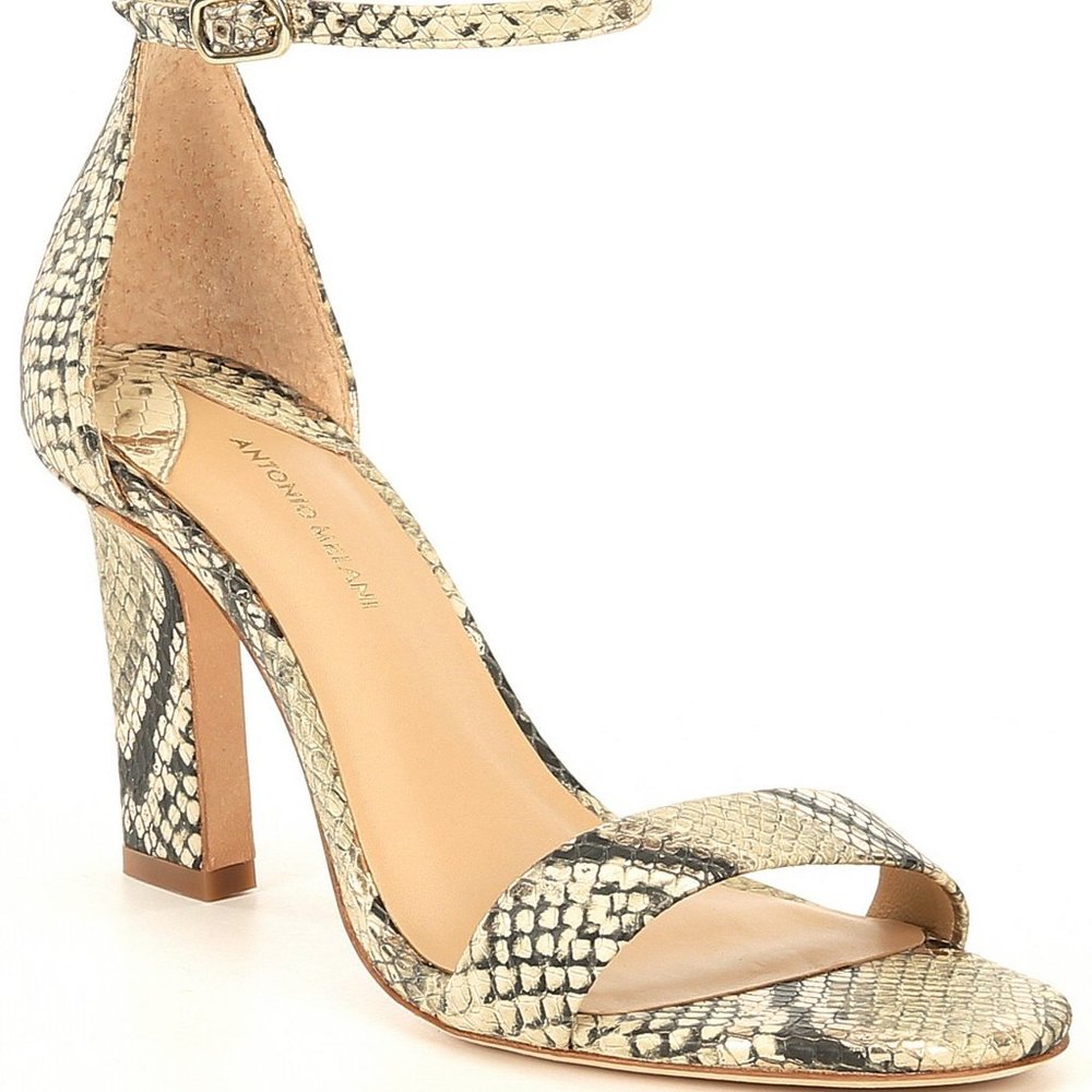 ANTONIO MELANI Snake Print Sandals